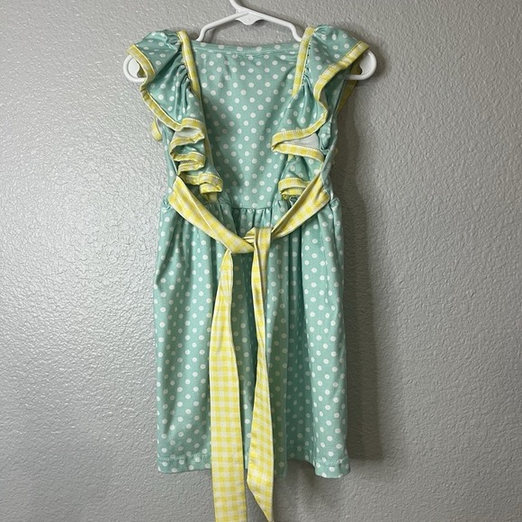 Boutique Embroidered Girls Easter Spring Dress With Tie In The Back - Picture 3 of 4